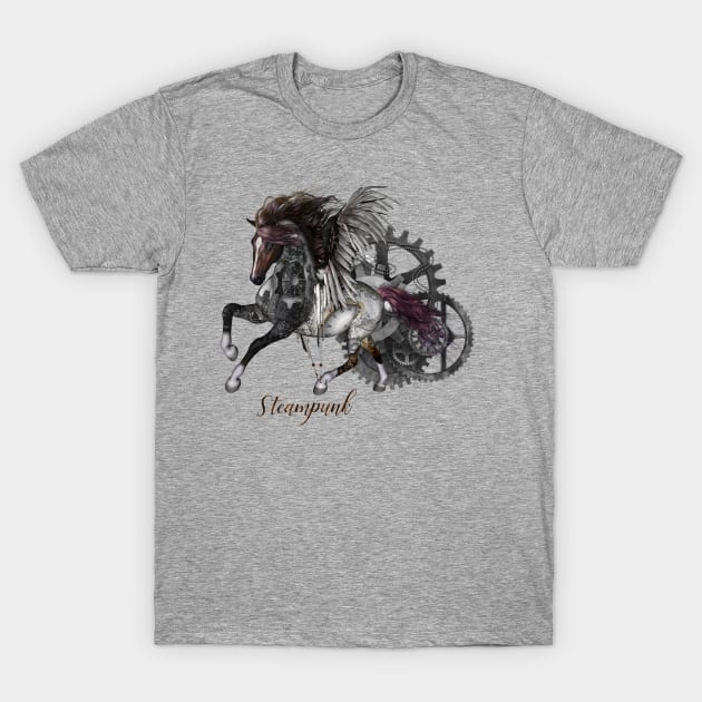 Wonderful steampunk horse with wings T-Shirt by Nicky2342